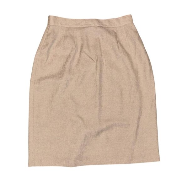 Amanda Smith Dresses & Skirts - Amanda Smith Tan and cream vintage 80s pencil skirt
